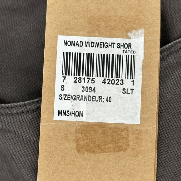 Woolrich Nomad Midweight Canvas Shorts Mens Size 40 Slate Gray 8" - Picture 5 of 6